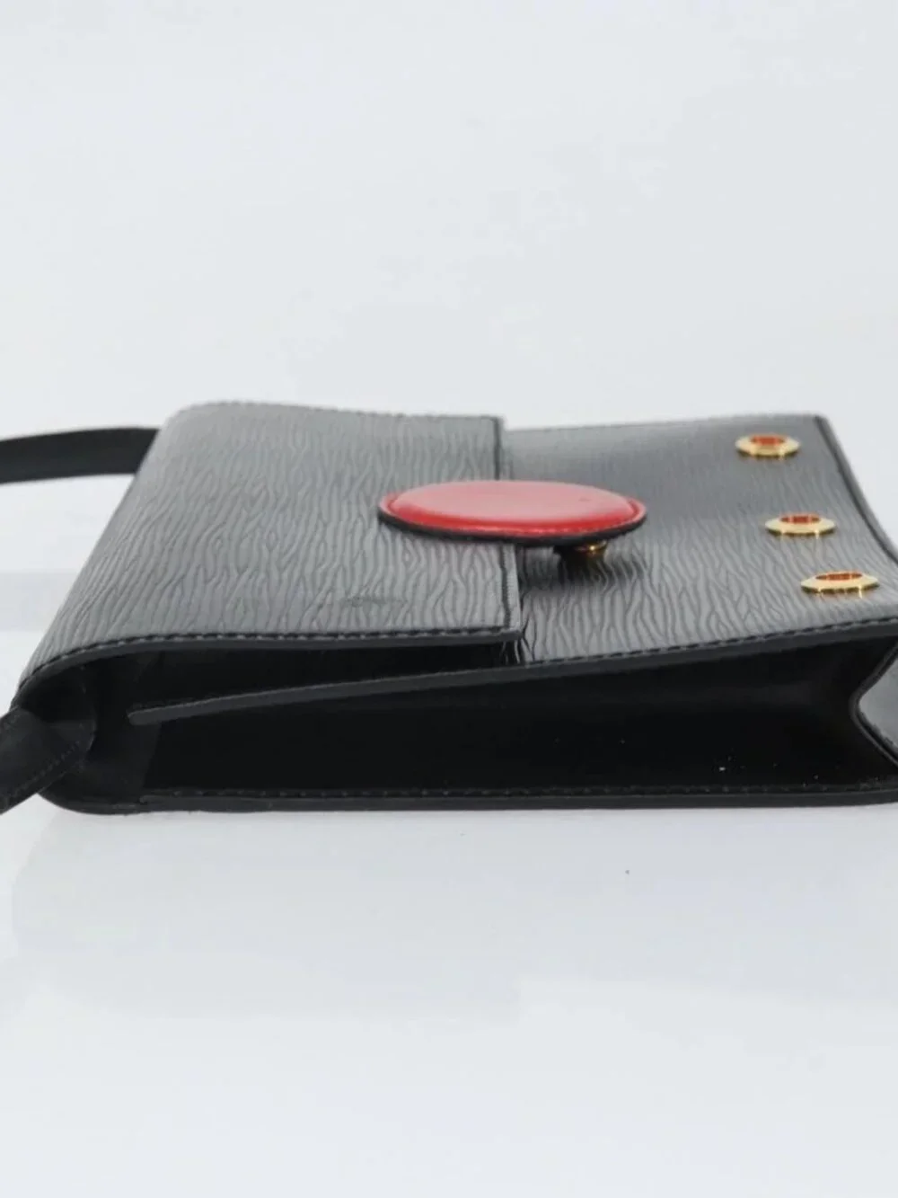 LOUIS VUITTON Epi Hublot Shoulder Bag Black Red M52557 LV Auth 170099